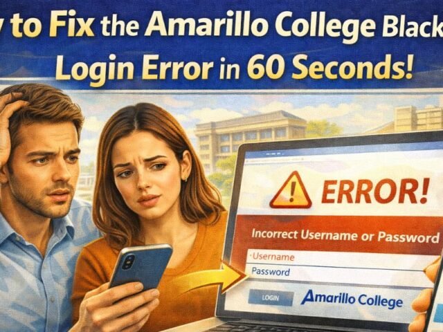 How to Fix the amarillo college blackboard login Error in 60 Seconds!