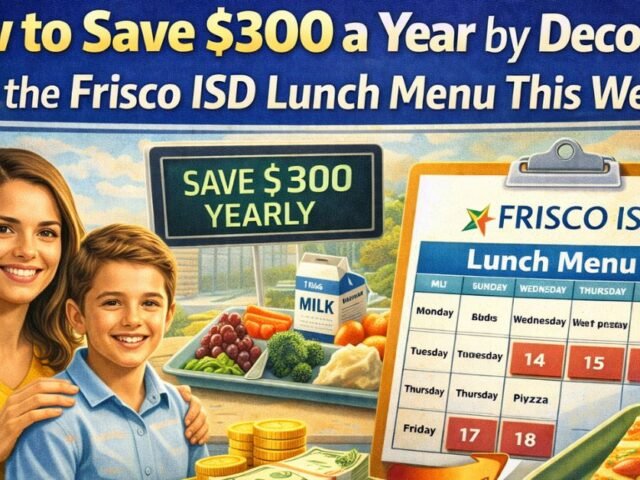 How to Save $300 a Year by Decoding the frisco isd lunch menu this week!