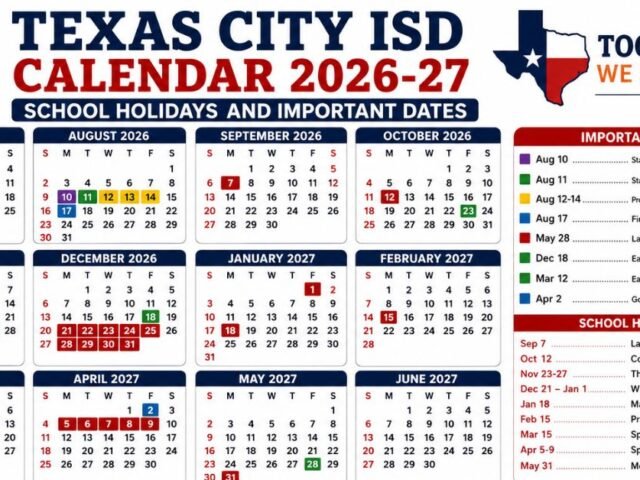 Texas City ISD Calendar 2026-27: School Holidays and Important Dates